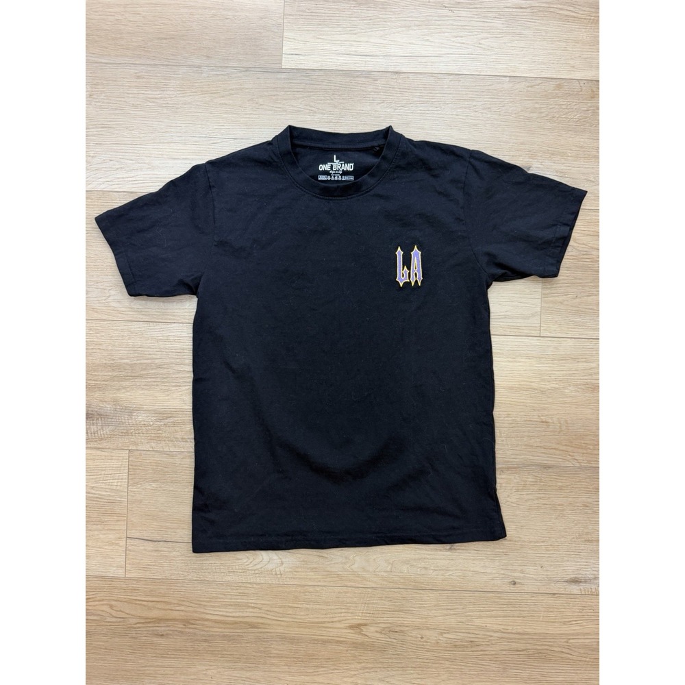 One Brand Los Angeles T Shirt Mens L Black LA West Coast Graphic Streetwear